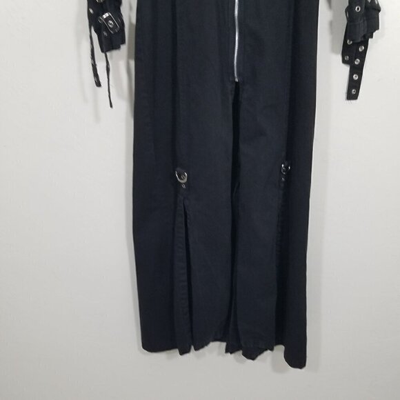 Tripp nyc Trench Coat Corset Goth Punk Emo Grommit Size L - Picture 3 of 11